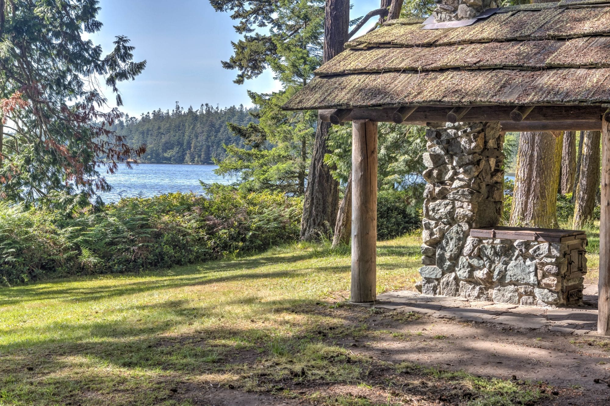 Whidbey Island beaches including Deception Pass, Double Bluff, and West Beach with Puget Sound views.